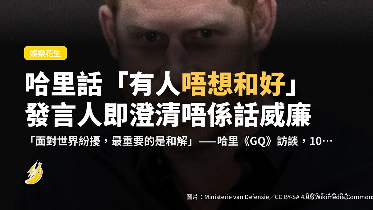 哈里王子喺諾丁咸出席公開活動（示意圖）