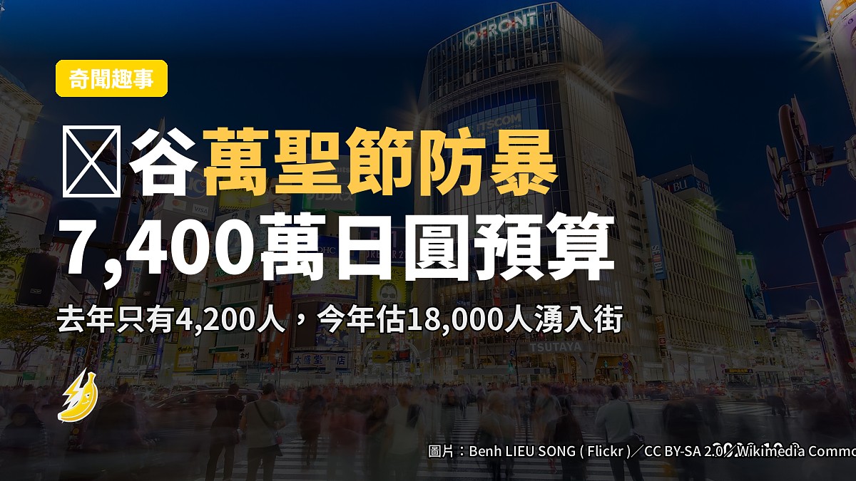 渋谷十字路口喺傍晚時分，八公雕像被臨時圍欄圍住，街道安靜無行人