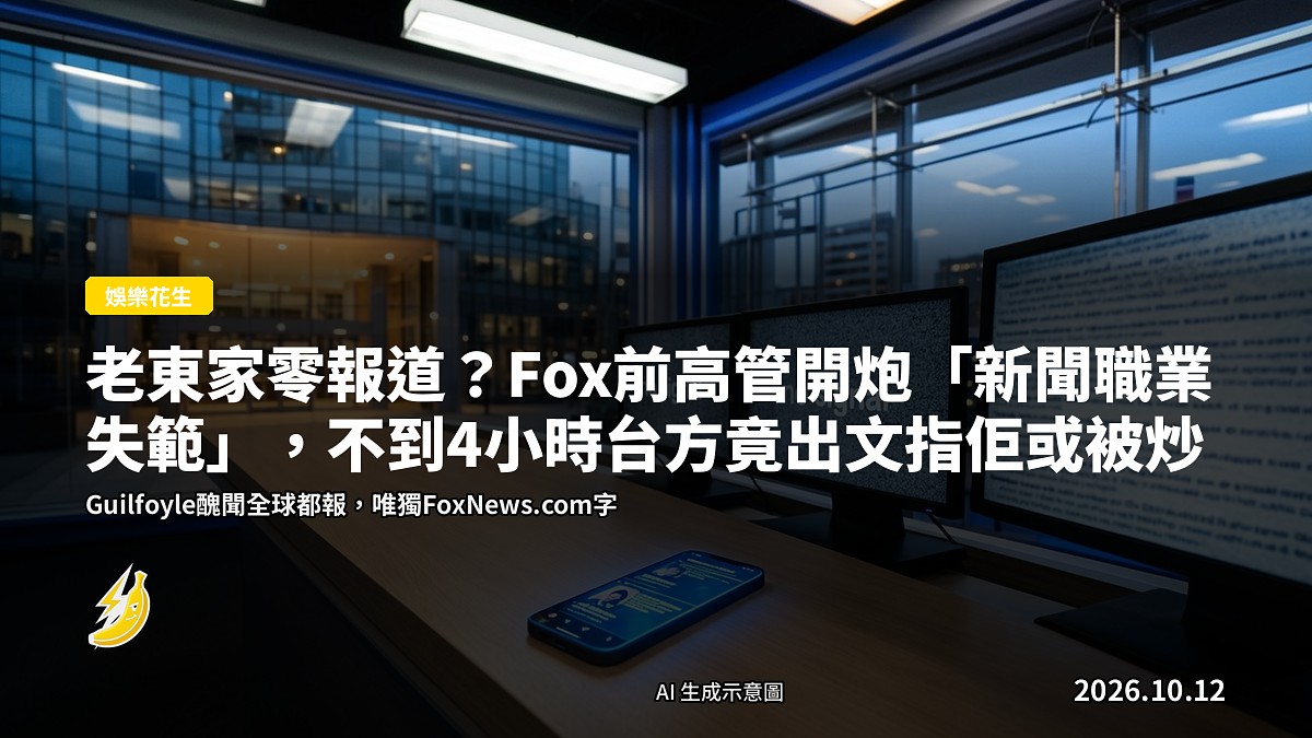 深夜新聞編輯室，電腦螢幕亮住，桌上有杯冷咖啡，反映電視台編輯室的靜默氣氛（示意圖）