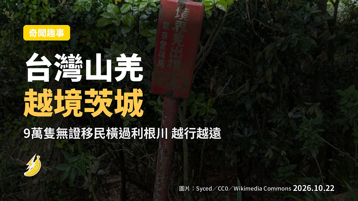 台灣山羌在日本千葉「無證越境」，北上茨城還不用護照