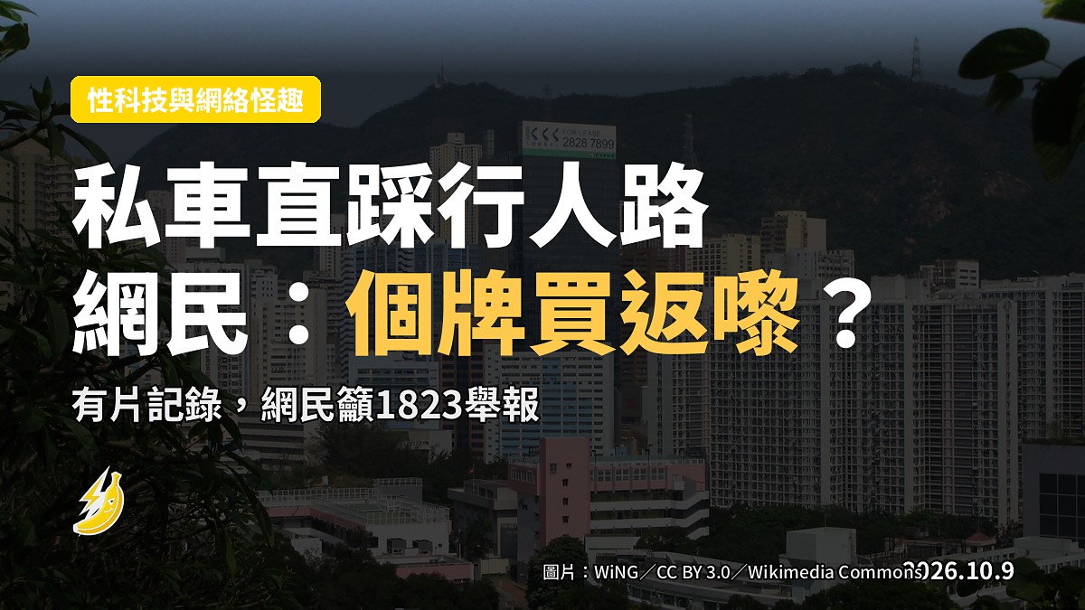 夜晚葵芳街道，一輛白色私家車停在行人路旁，行人路邊有路人，遠處為新都會廣場外圍。
