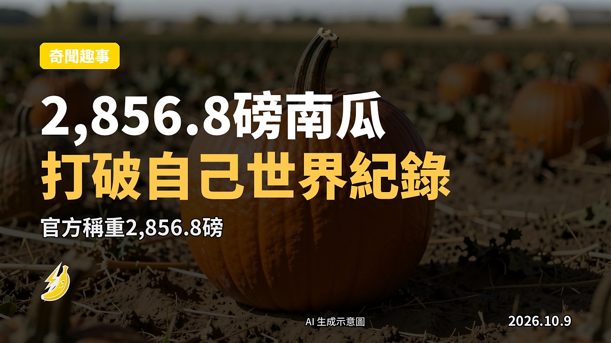 一個巨大橙色南瓜擺喺農地