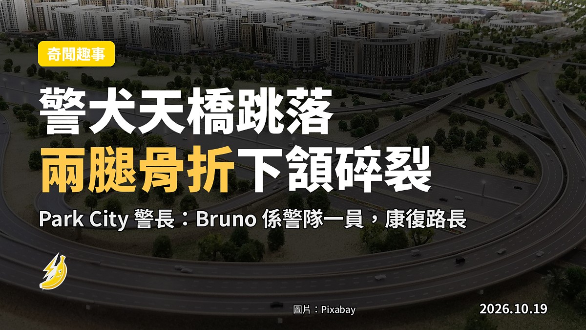 猶他州 Park City 警方公開嘅警犬 Bruno 執勤受傷 dash-cam 影片畫面