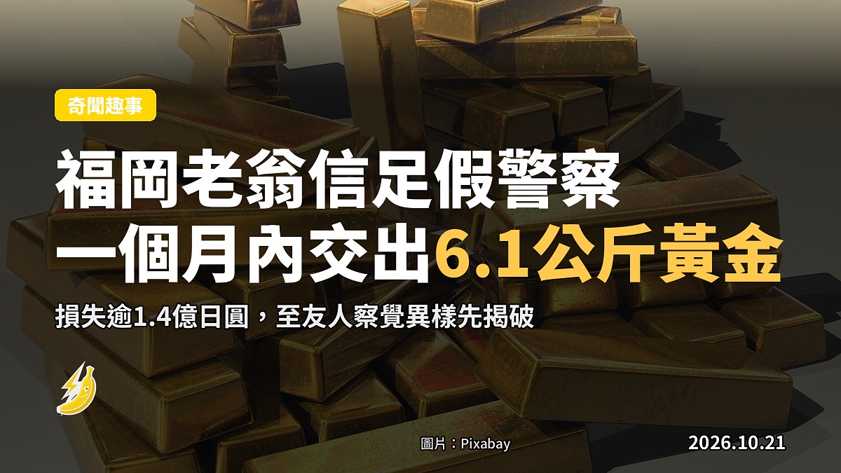 示意圖：黃金金條