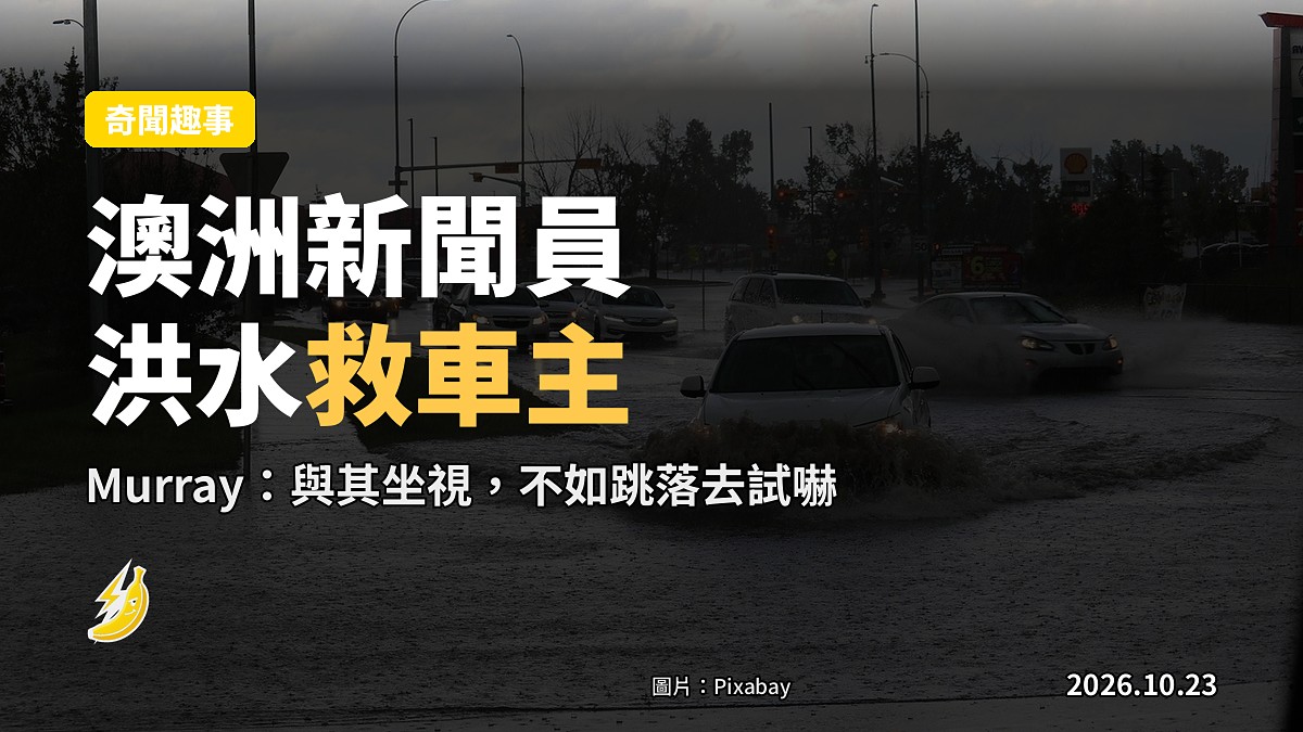 洪水淹沒嘅道路與水中嘅車輛（示意圖）