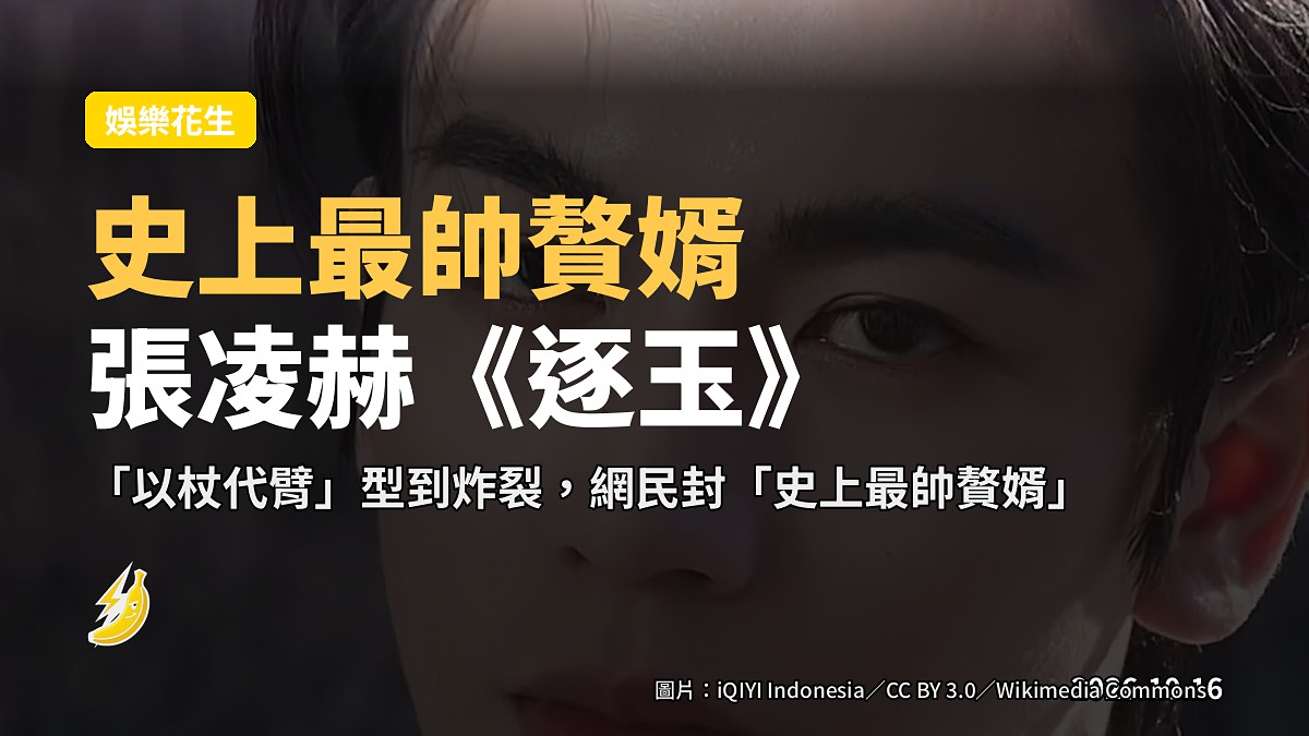 古裝劇《逐玉》概念插畫:一名手持拐杖嘅男性背影,面朝深藍夜色,剪影無面部特徵。