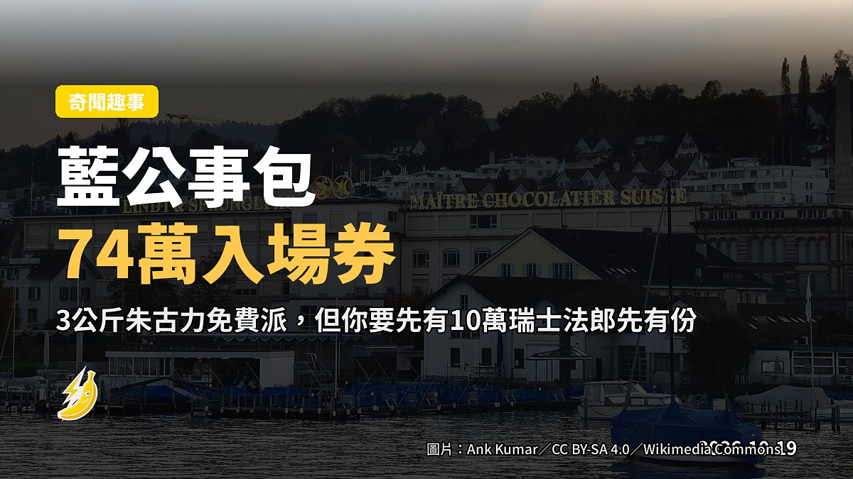 瑞士朱古力藍色公事包示意