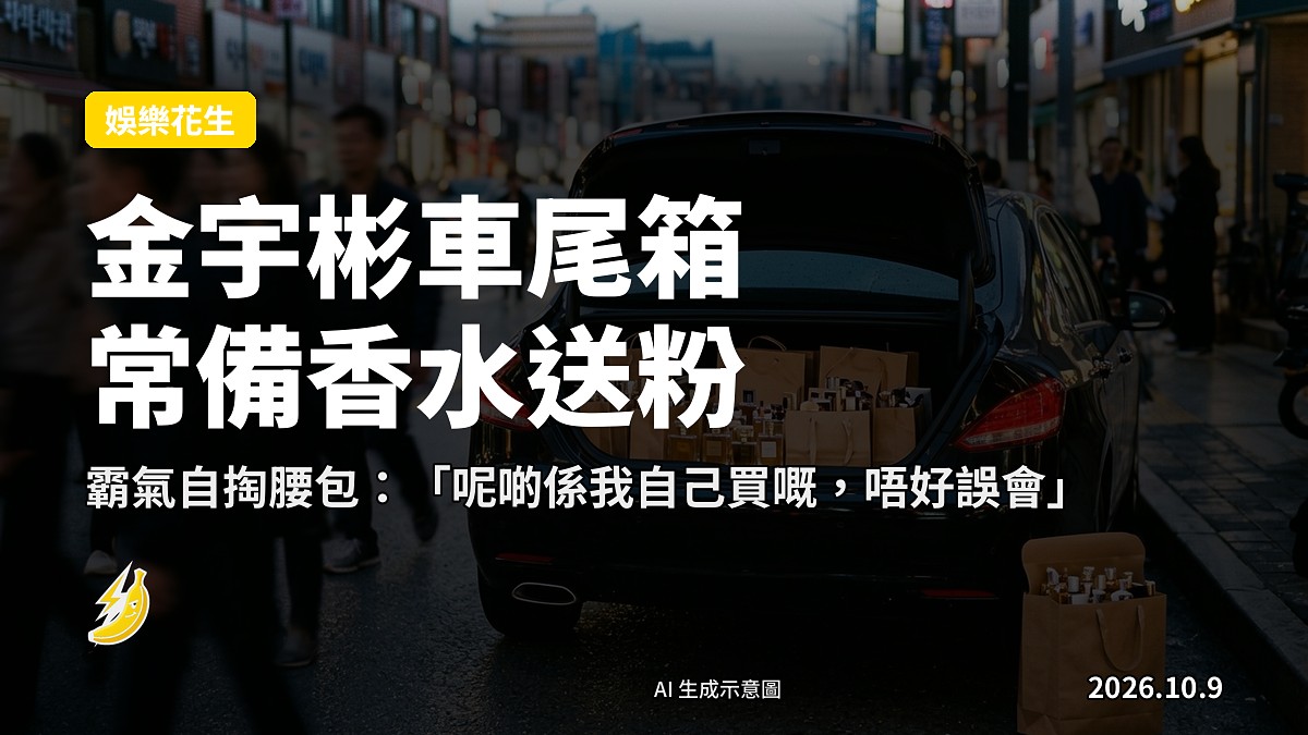 一個放咗喺車後座嘅大紙袋禮物（示意圖）