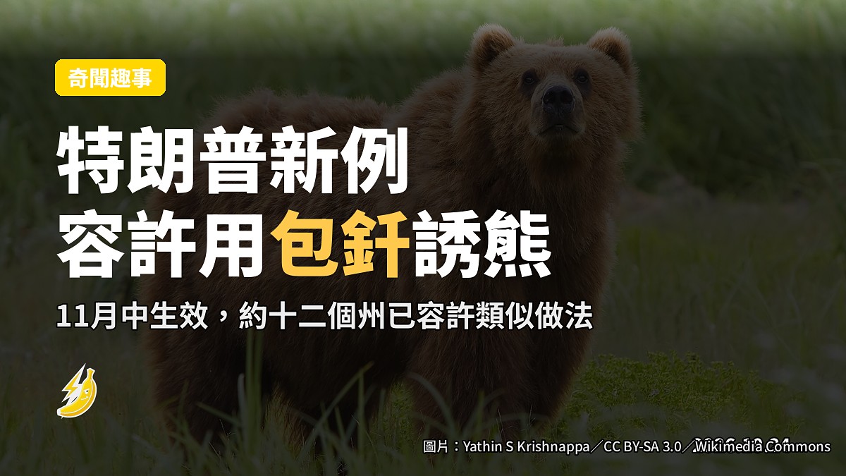 示意圖：獵户喺聯邦土地上用食物誘捕熊