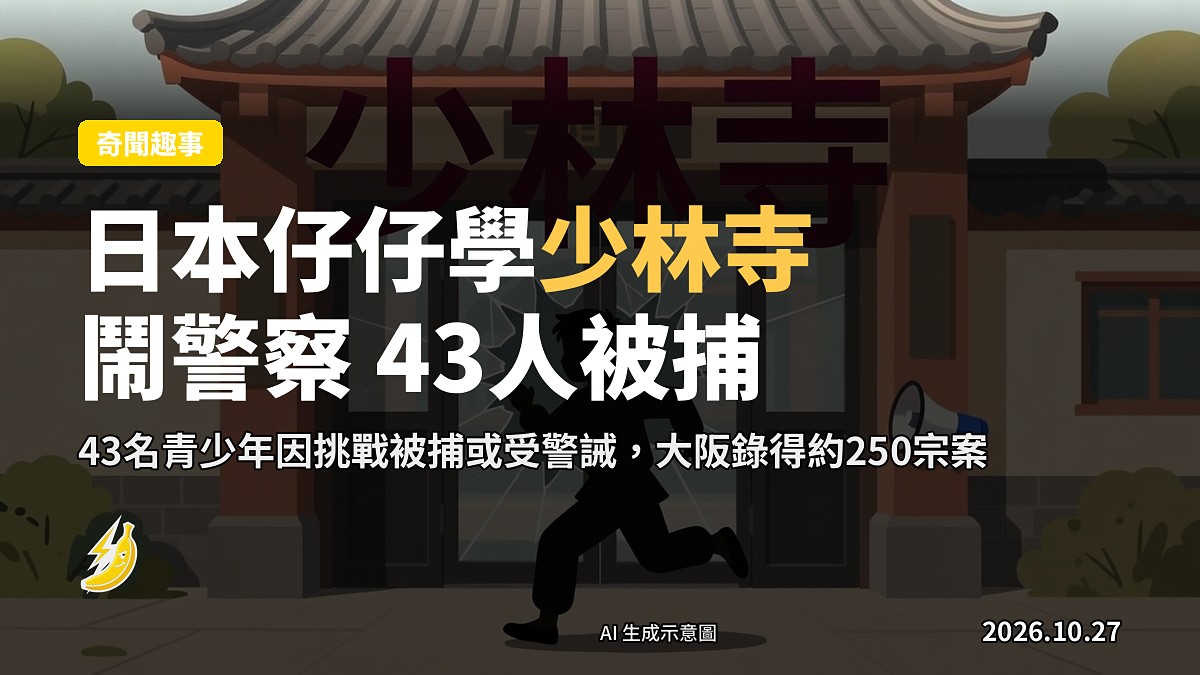 示意圖：青少年學武術鬧警察