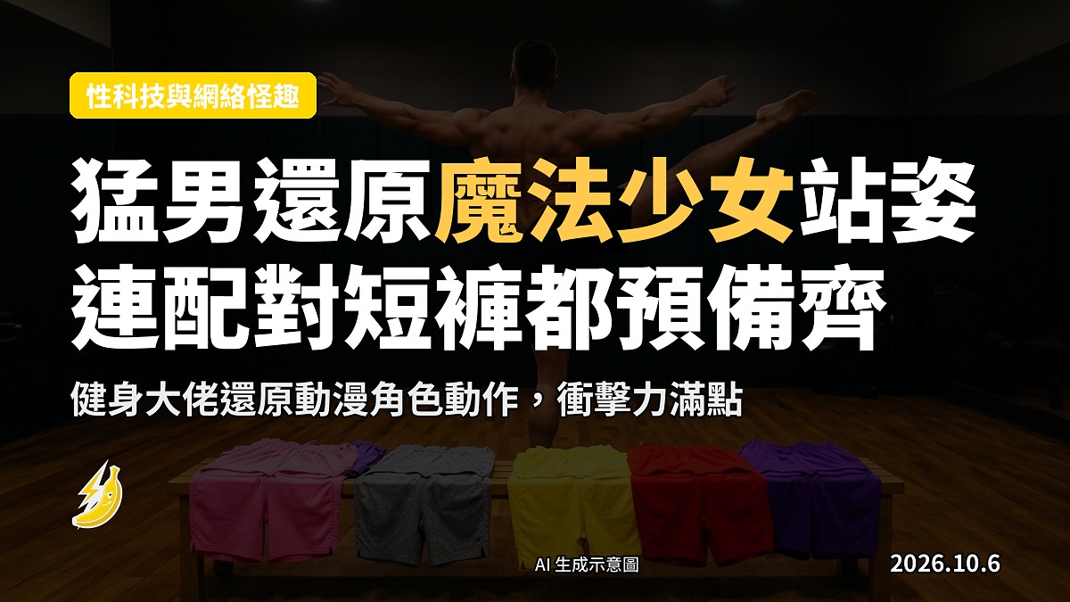 示意圖：健身房衣架上掛住一排唔同顏色嘅短褲